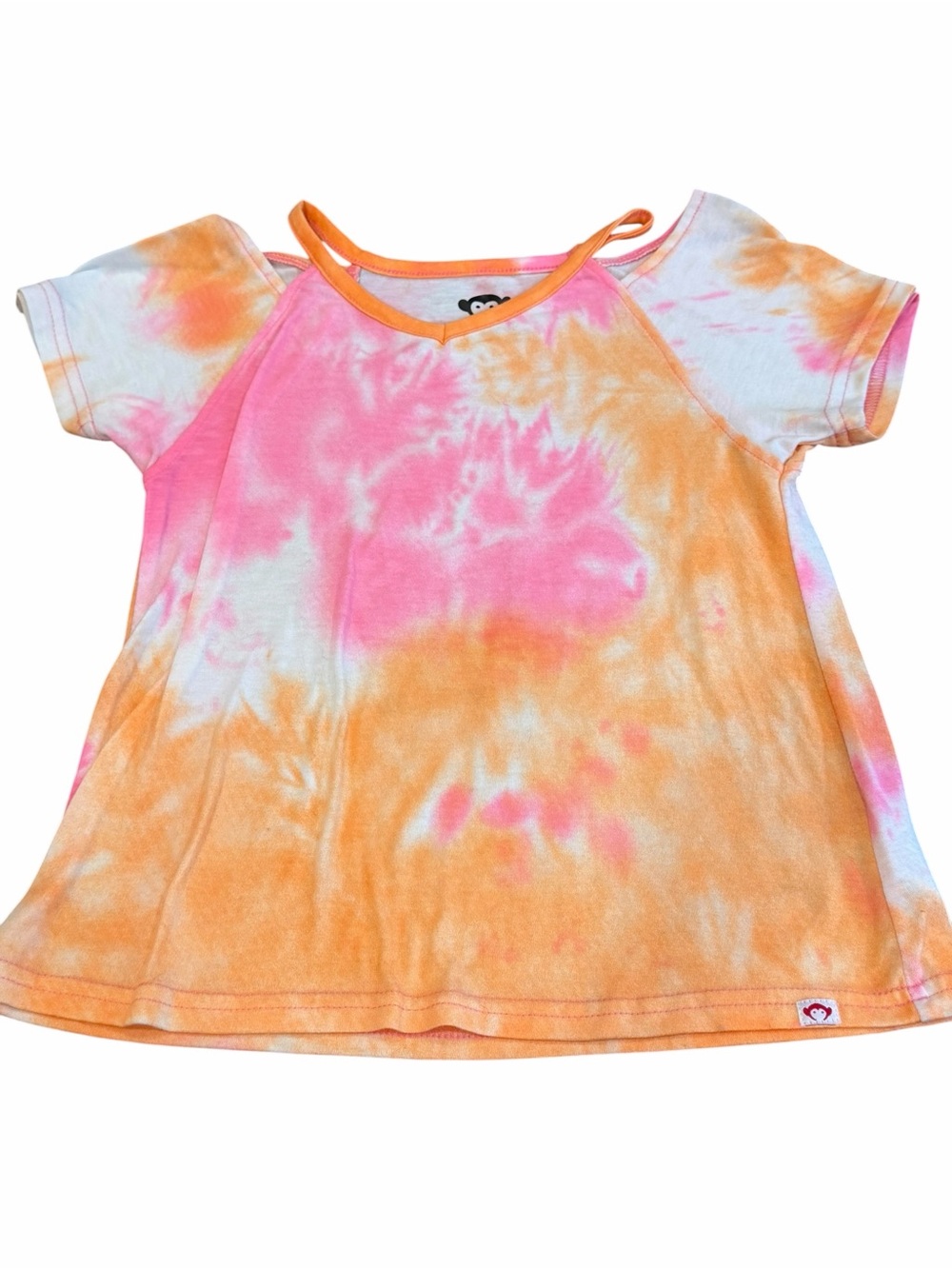 Appaman, Girls Pink & Orange Tie-Dye Short Sleeve Tee, Size 8